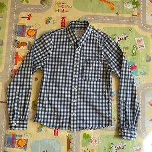 Abercrombie & Fitch Mens Shirt Navy Blue, White  Muscle Fit Long Sleeve